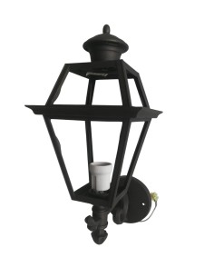 Ismos xl112553t3 patio wall lantern 1255 granite with clear glass ip43 e27 44x28cm 2